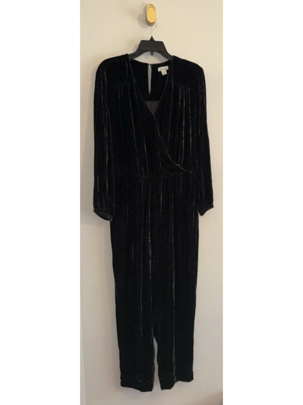 Sundance Aviana Velvet Wrap Pants Jumpsuit Long Sleeve Womens M Medium Gray - Picture 3 of 6